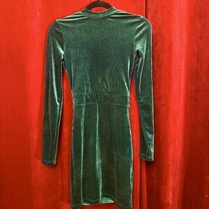 H&M Green Velvet Bodycon Dress